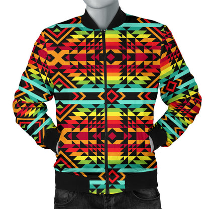 Kente Red Design African Print Men Bomber Jacket