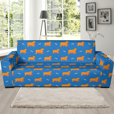 Cocker Pattern Print Design 04 Sofa Slipcover