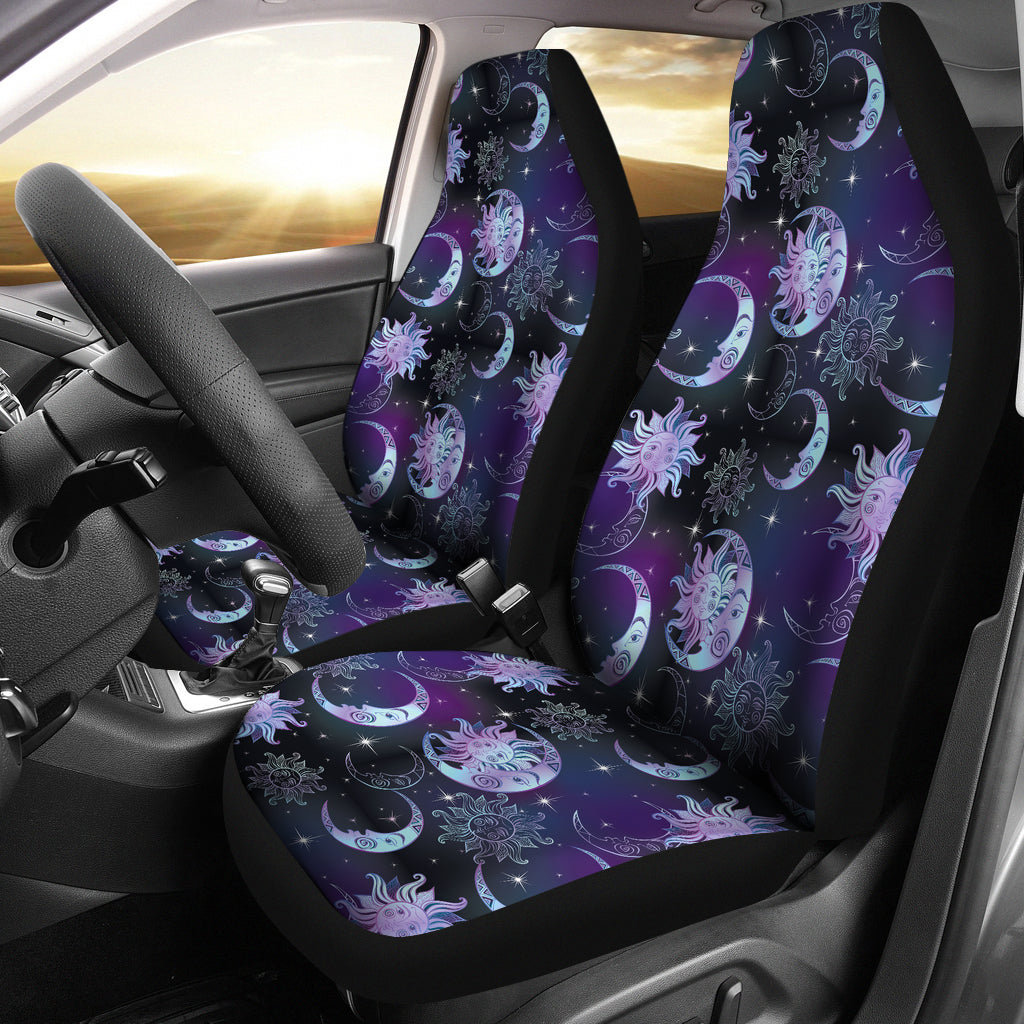 Sun Moon Print Design LKS303 Car Seat Covers