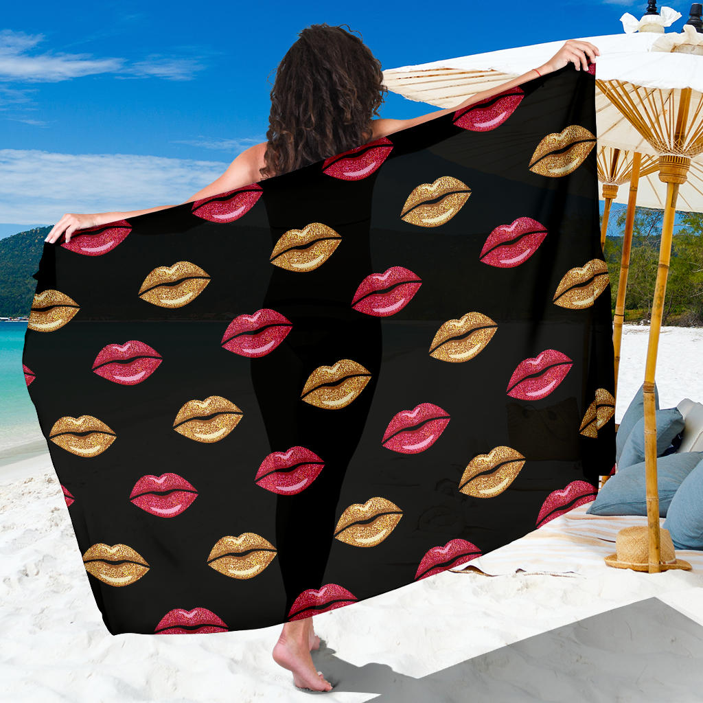 Lip Pattern Print Design 03 Sarong Pareo Wrap