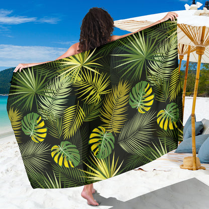 Palm Leaf Pattern Print Design A05 Sarong Pareo Wrap