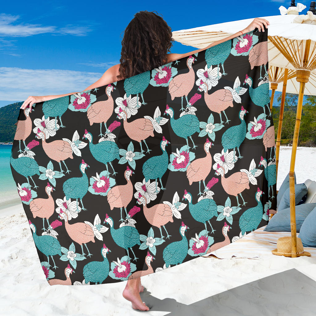 Guinea Fowl Pattern Print Design 03 Sarong Pareo Wrap