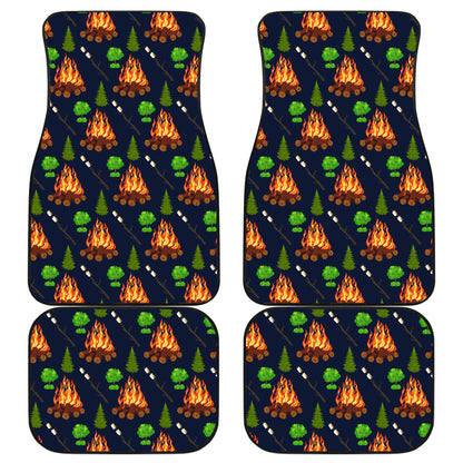 Camfire marshmallow Camping Design Print Car Floor Mats Front Back
