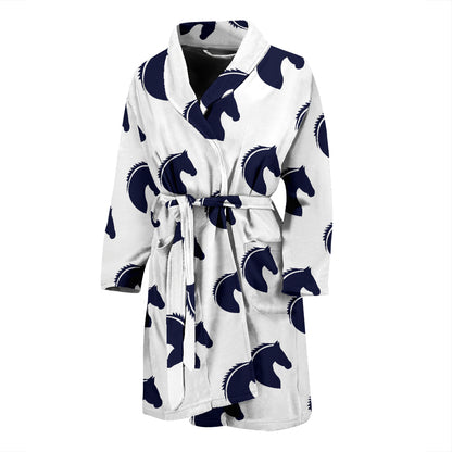 Horse Head Print Design LKS303 Men Bathrobe