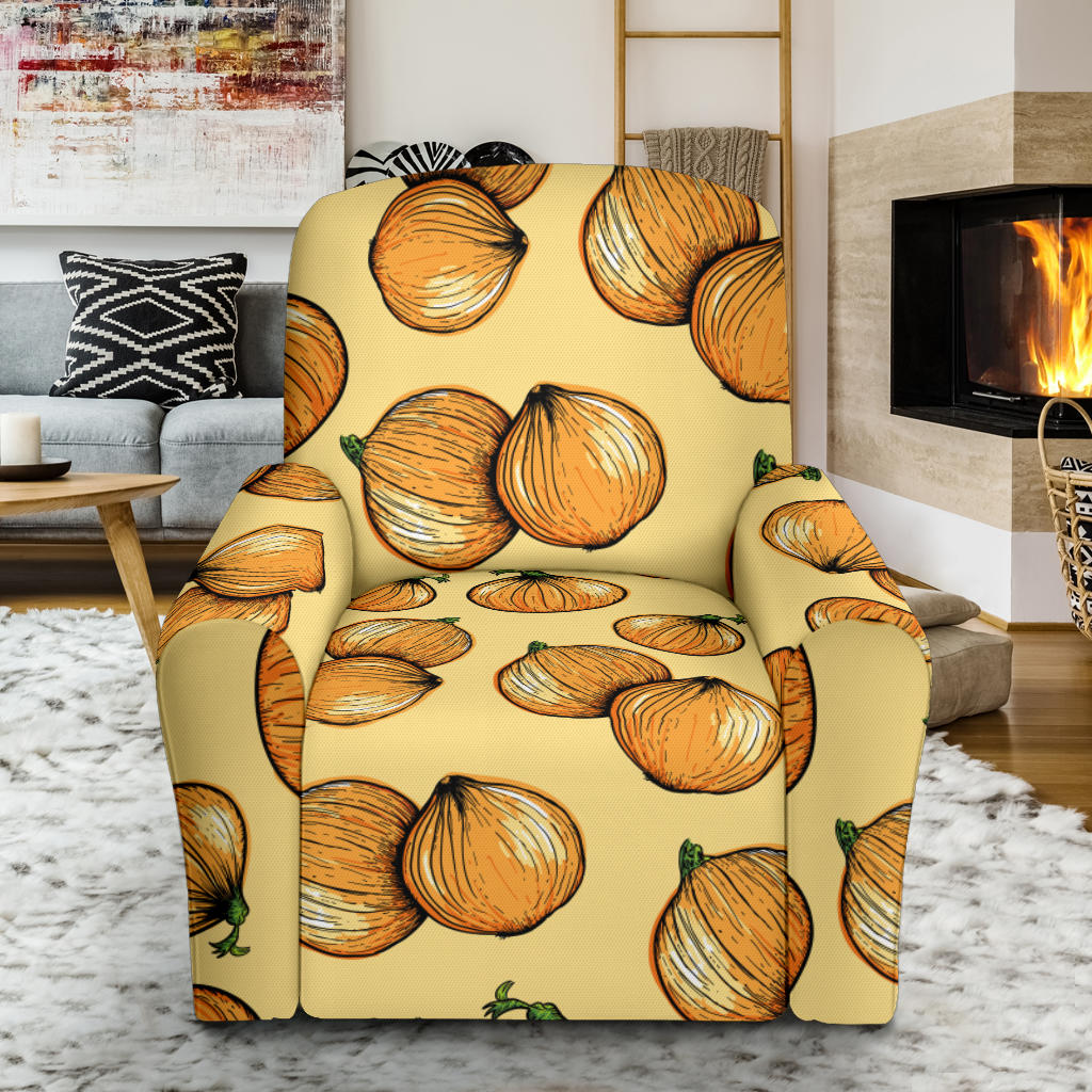 Onion Pattern Print Design A04 Recliner Slipcover with Pocket