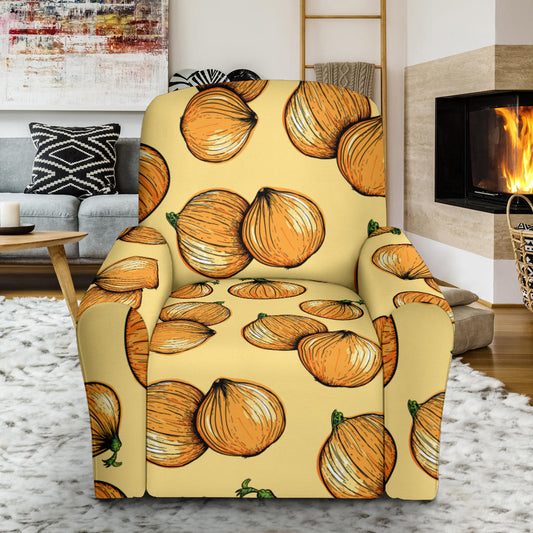 Onion Pattern Print Design A04 Recliner Slipcover with Pocket