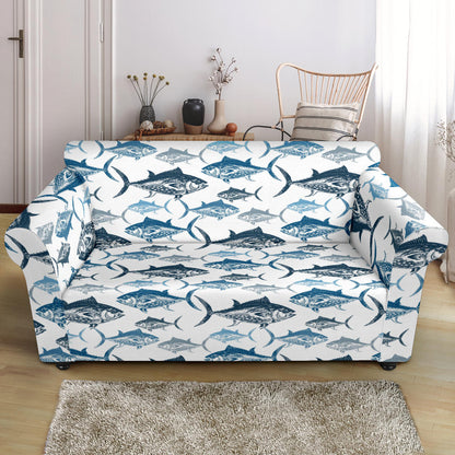 Tuna Fish Print Design LKS303 Loveseat Couch Slipcover