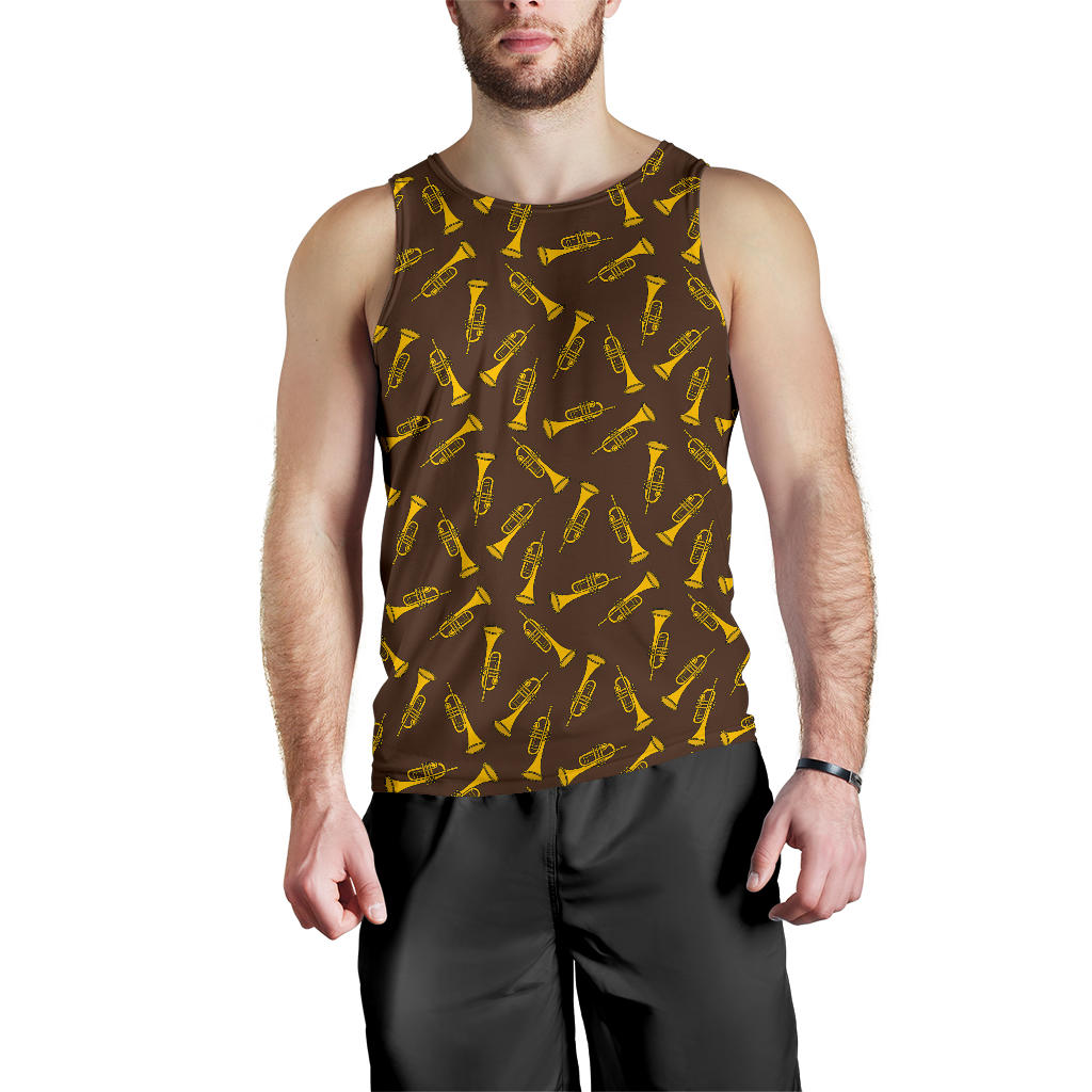 Trumpet Pattern Design Print Men Tank Top