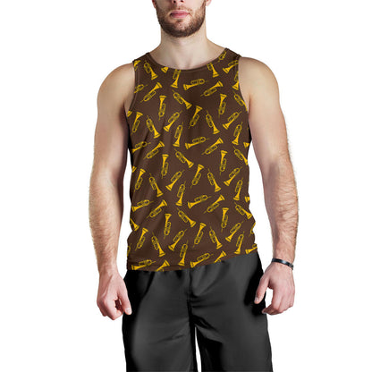 Trumpet Pattern Design Print Men Tank Top