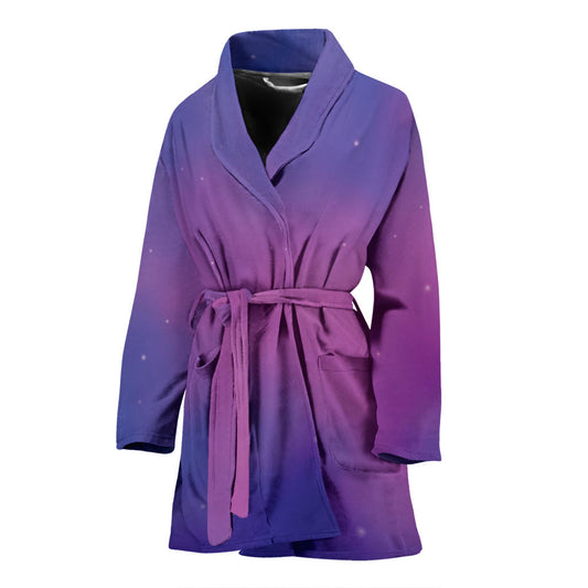 Nebula Pattern Print Design A05 Women Bathrobe