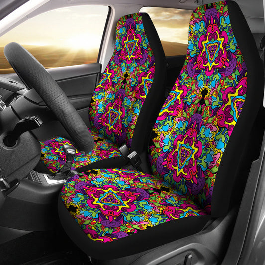 Trippy Print Design LKS303 Car Seat Covers