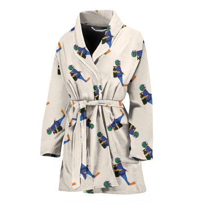 Scuba Driver Print Design LKS301 Women Bathrobe
