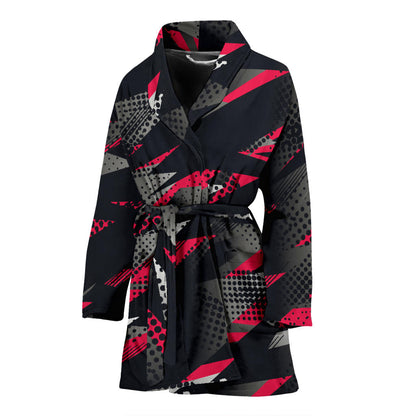 Racing Style Pattern Print Design A04 Women Bathrobe