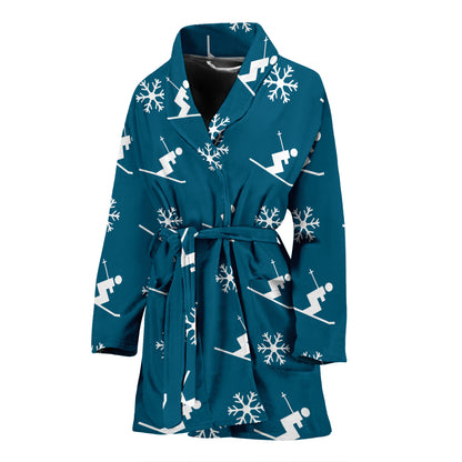 Ski Print Design LKS301 Women Bathrobe