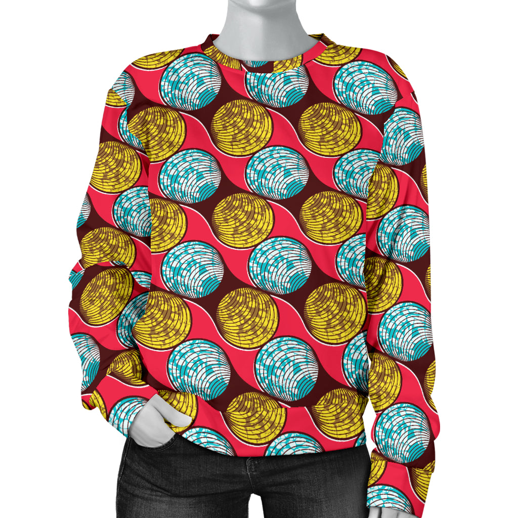 African Fashion Print Pattern Women Long Sleeve Sweatshirt