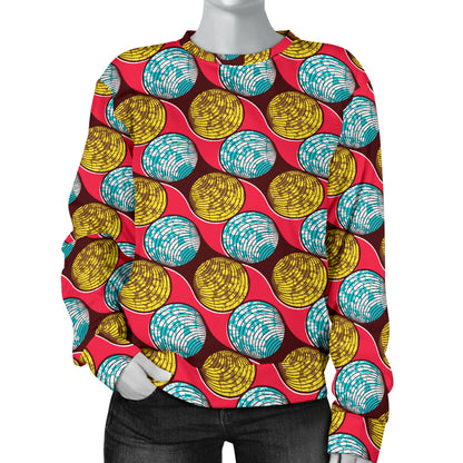 African Fashion Print Pattern Women Long Sleeve Sweatshirt