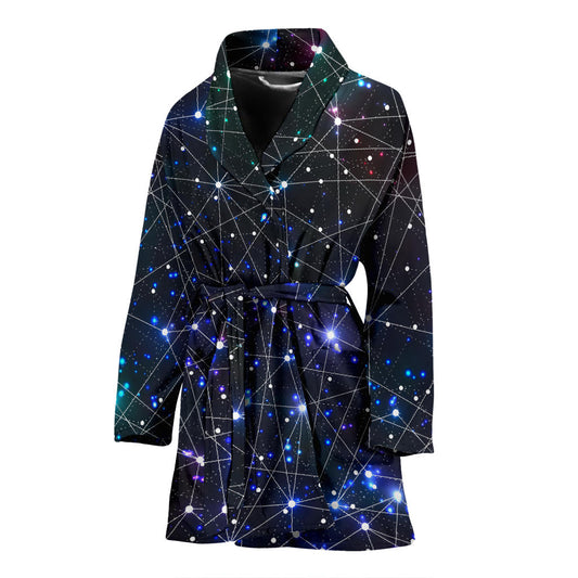 Cosmic Pattern Print Design 01 Women Bathrobe