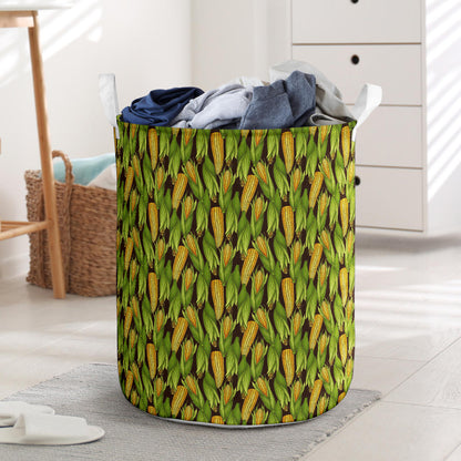 Agricultural Corn cob Print Laundry Basket