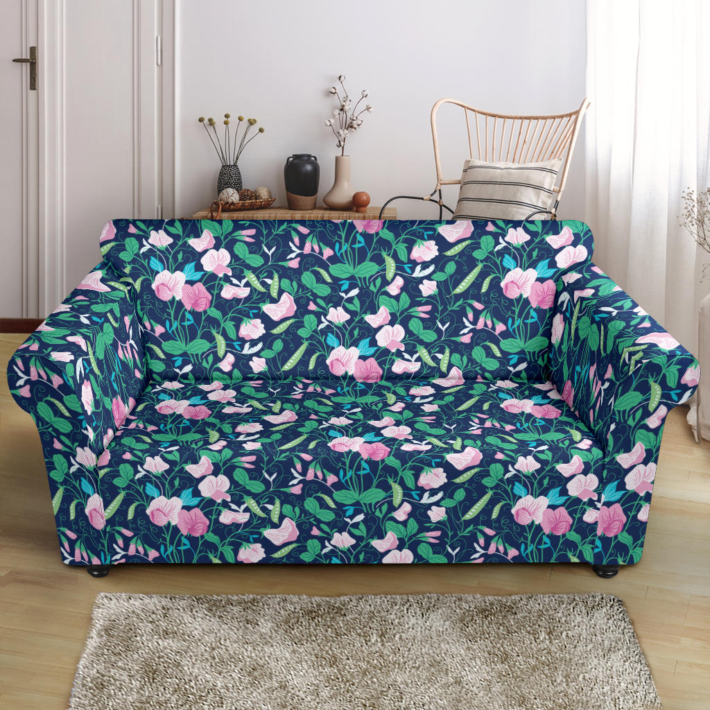 Sweet Pea Print Design LKS303 Loveseat Couch Slipcover
