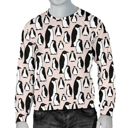 Penguin Themed Men Long Sleeve Sweatshirt