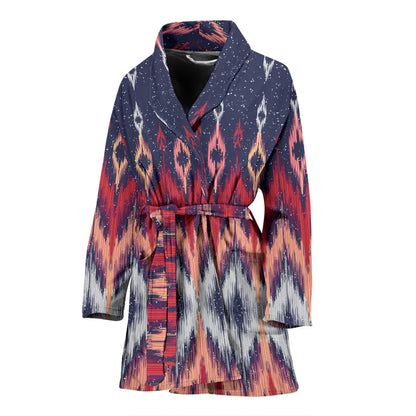 Ikat Print Design LKS401 Women Bathrobe