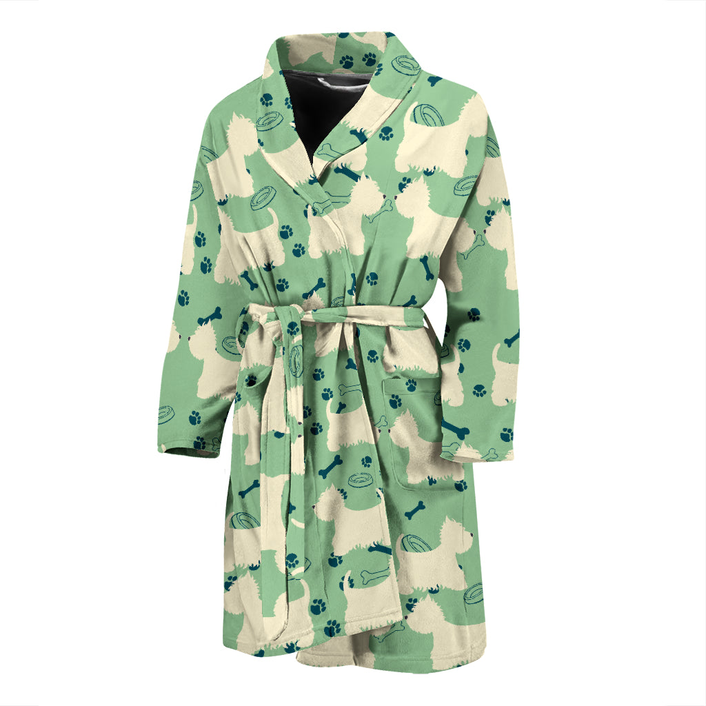 Scottish Terriers Print Design LKS302 Men Bathrobe