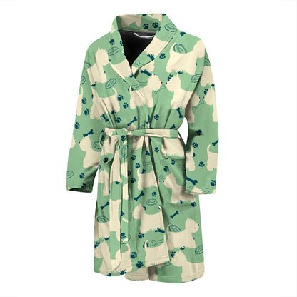 Scottish Terriers Print Design LKS302 Men Bathrobe