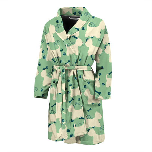 Scottish Terriers Print Design LKS302 Men Bathrobe