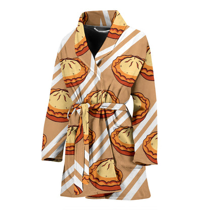 Pie Pattern Print Design A02 Women Bathrobe