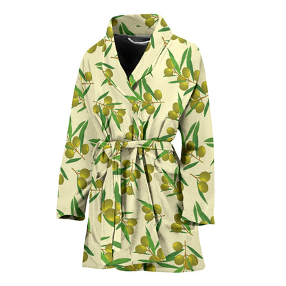 Olive Print Design LKS302 Women Bathrobe
