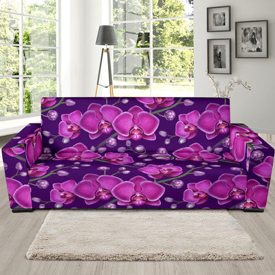 Orchid Pattern Print Design A03 Sofa Slipcover