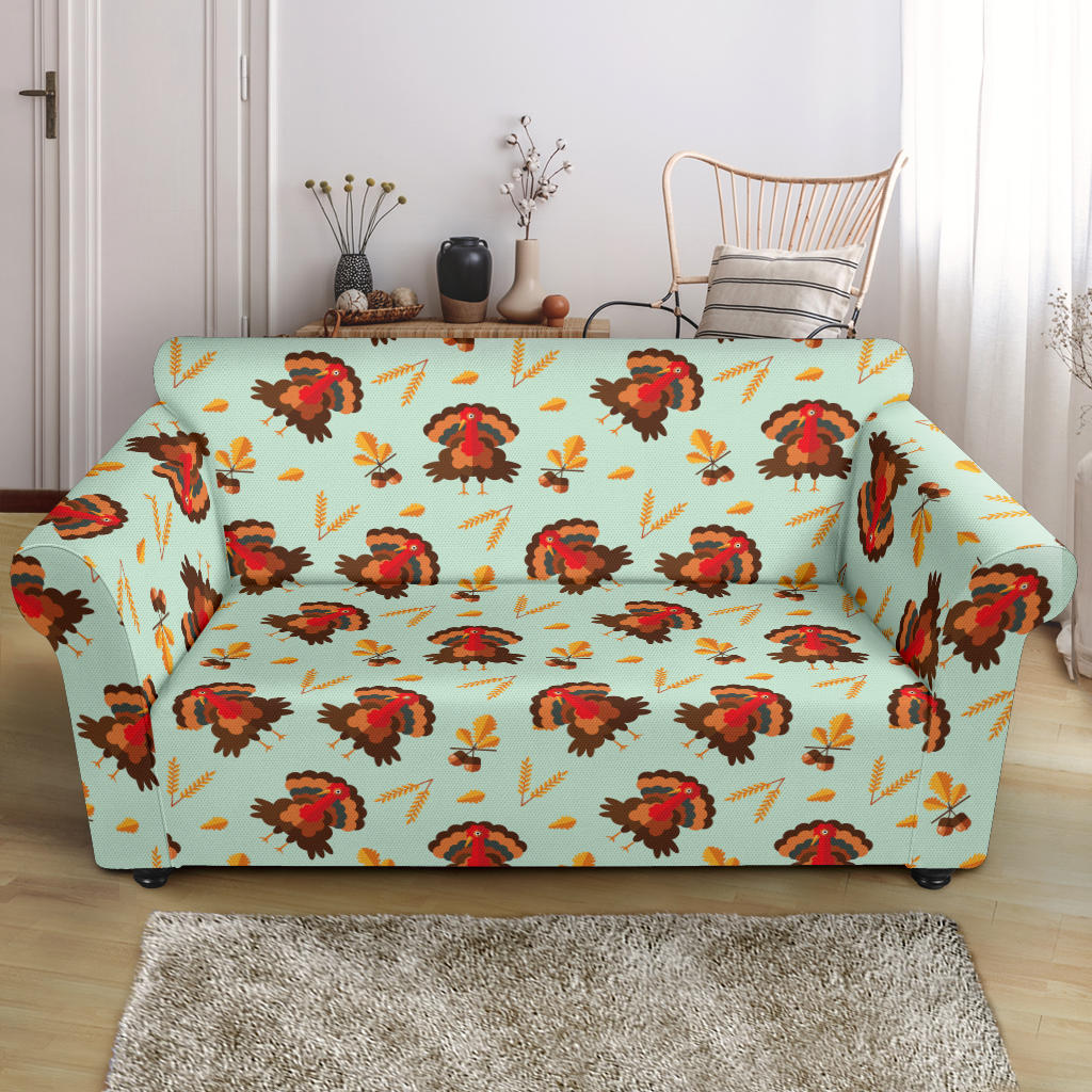 Thanksgiving Print Design LKS309 Loveseat Couch Slipcover