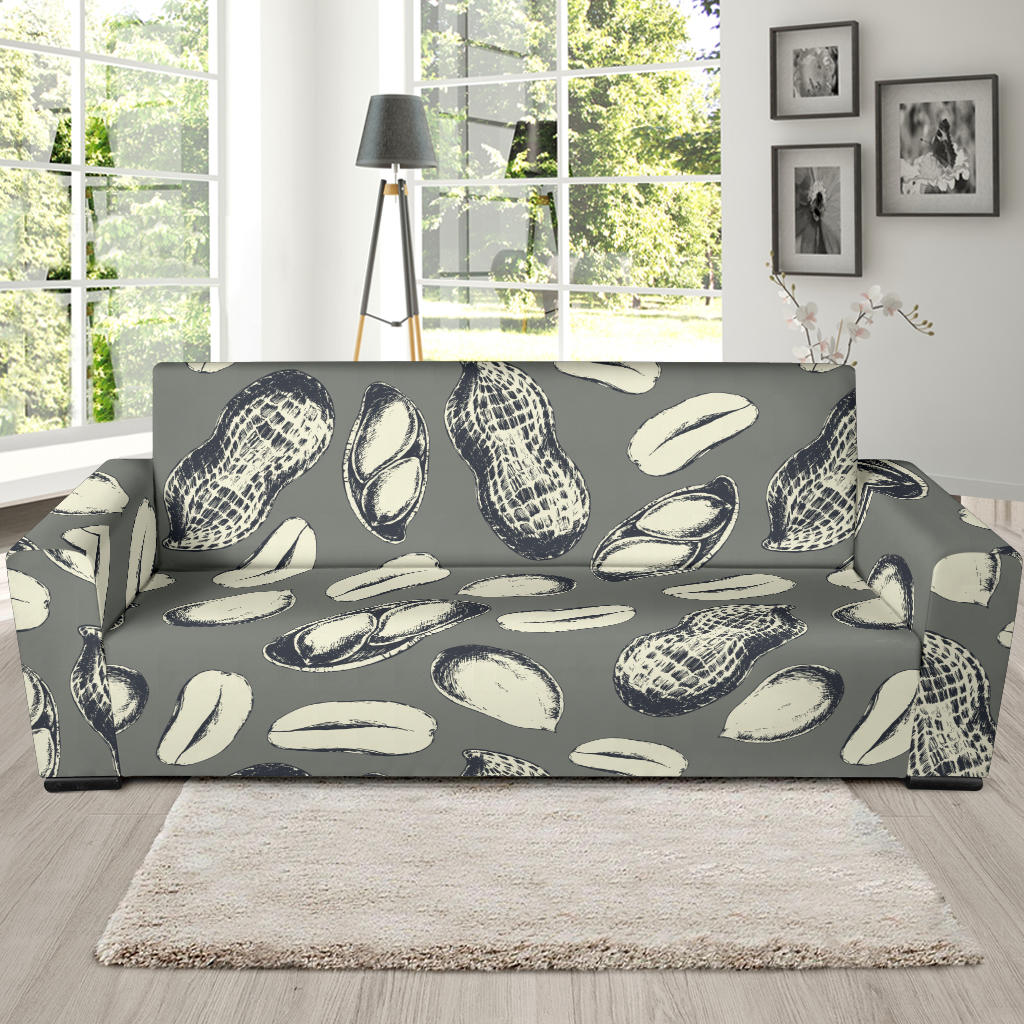 Peanut Pattern Print Design A01 Sofa Slipcover