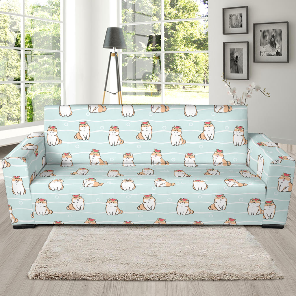 Shiba Inu Print Design LKS3011 Sofa Slipcover