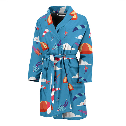 Skydiver Print Design LKS306 Men Bathrobe