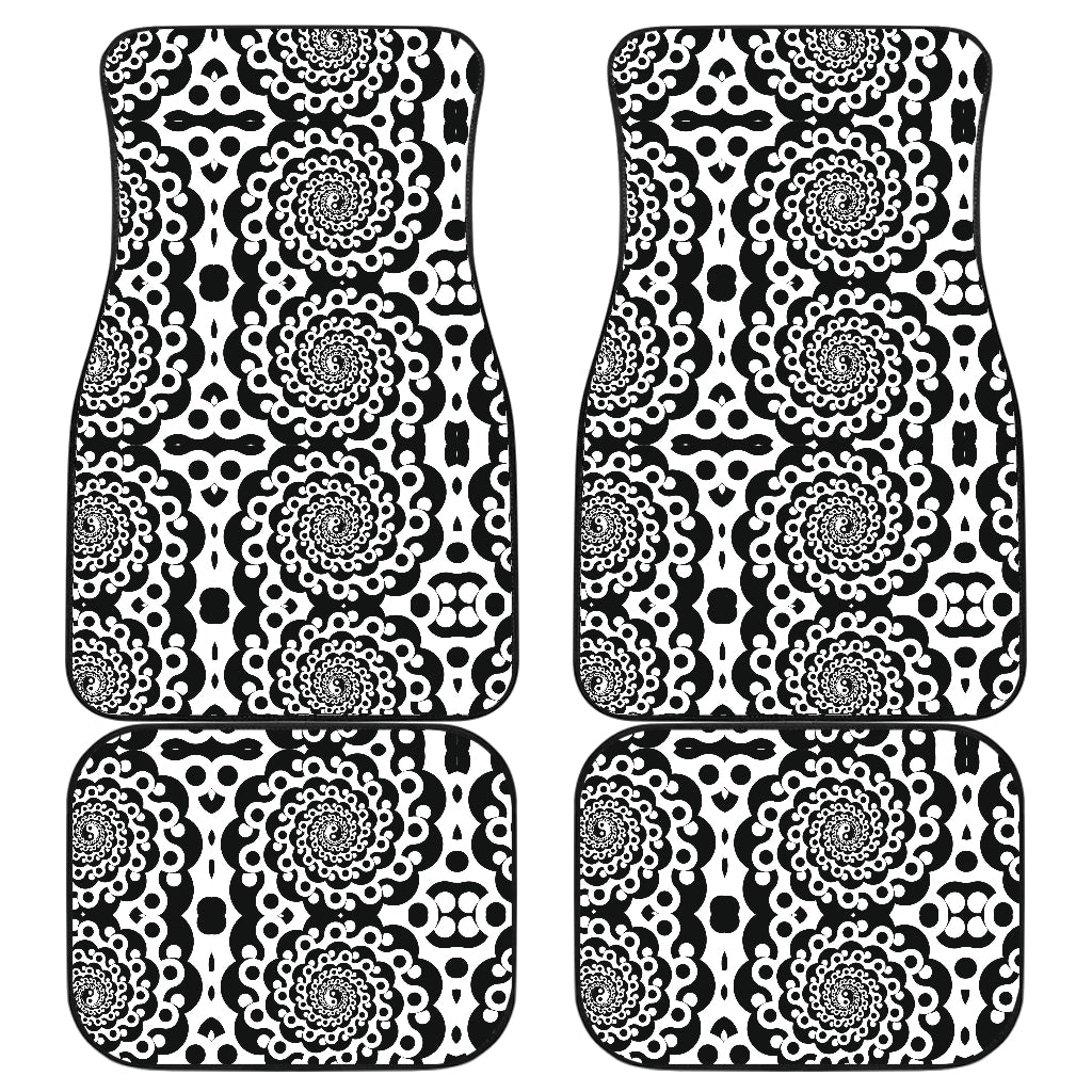 Yin Yang Spiral Design Print Car Floor Mats Front Back