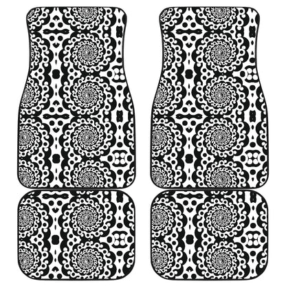 Yin Yang Spiral Design Print Car Floor Mats Front Back