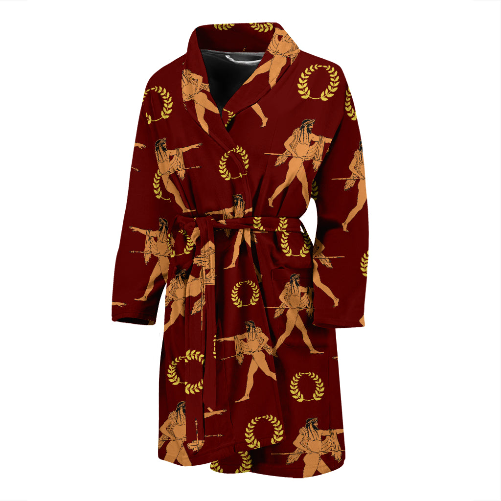 Ancient Greek Print Design LKS307 Men Bathrobe