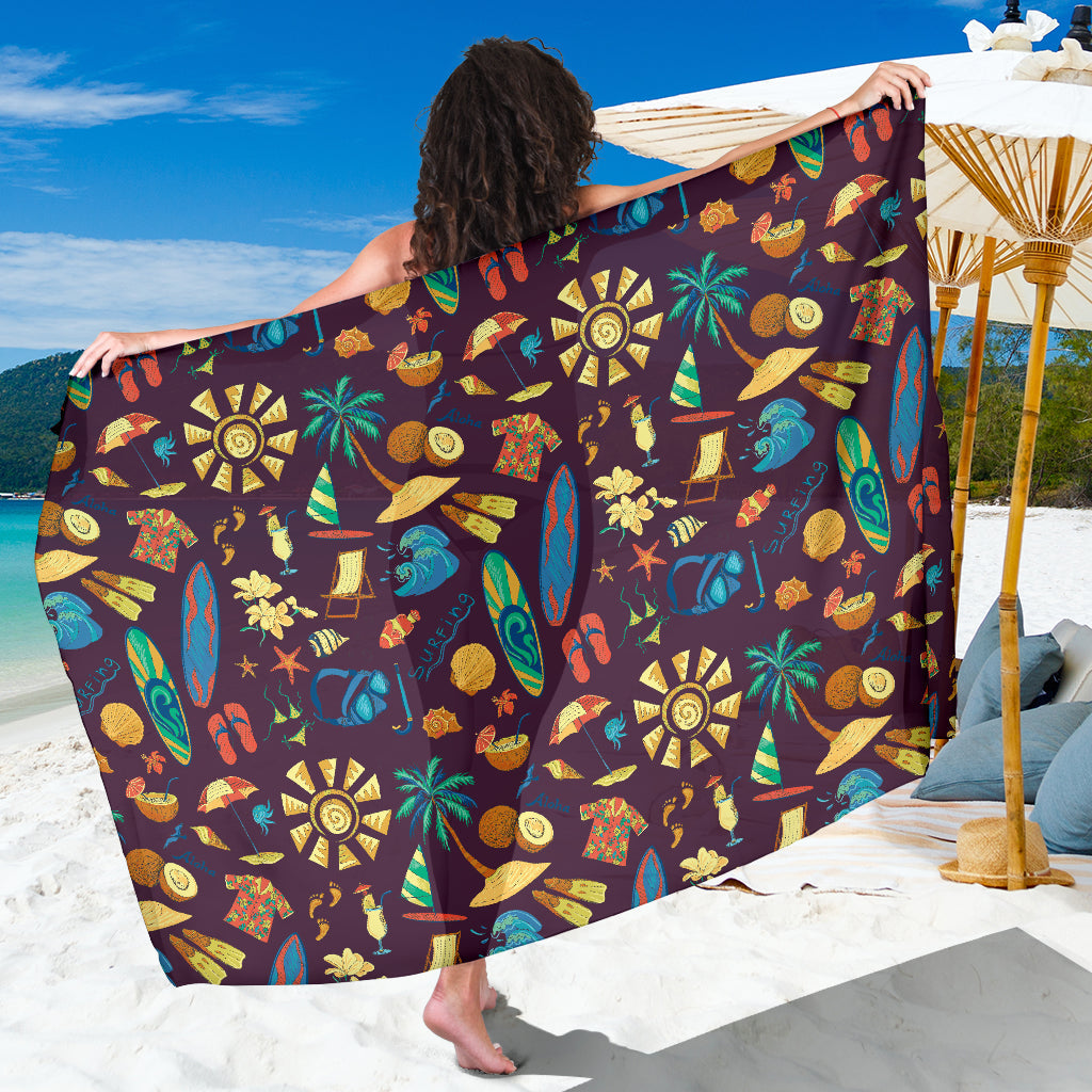 Aloha Hawaii Pattern Print Design 01 Sarong Pareo Wrap