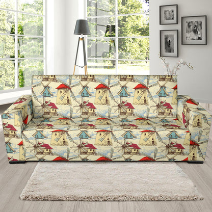 Windmill Pattern Print Design 01 Sofa Slipcover
