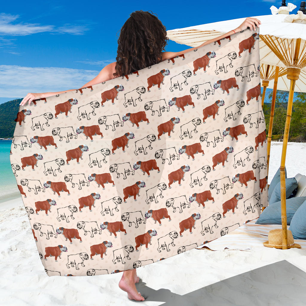 Bulldogs Pattern Print Design 04 Sarong Pareo Wrap