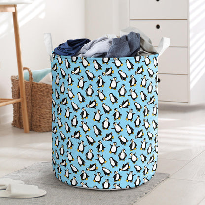 Penguin Happy Print Laundry Basket