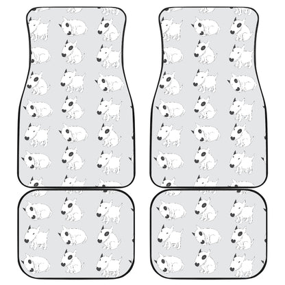 Bull Terrier hand draw Print Pattern Car Floor Mats Front Back