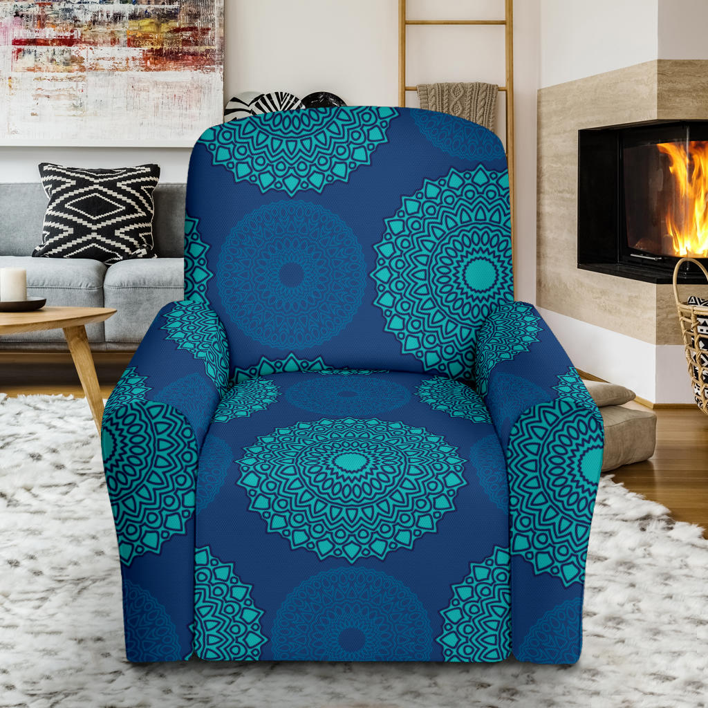 Medallion Pattern Print Design 04 Recliner Slipcover with Pocket