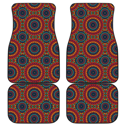 Bohemian Mandala Style Print Car Floor Mats Front Back