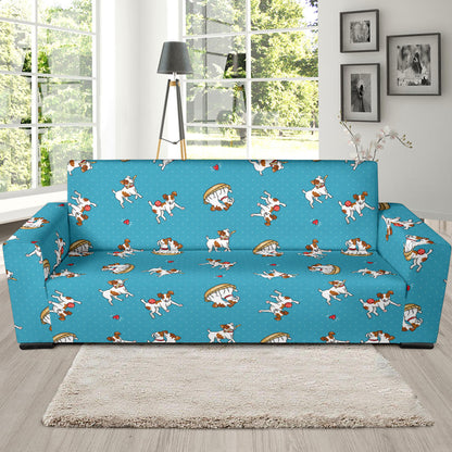 Russell Terriers Playing Print Design LKS305 Sofa Slipcover