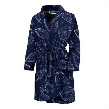 Seashell Print Design LKS3011 Men Bathrobe