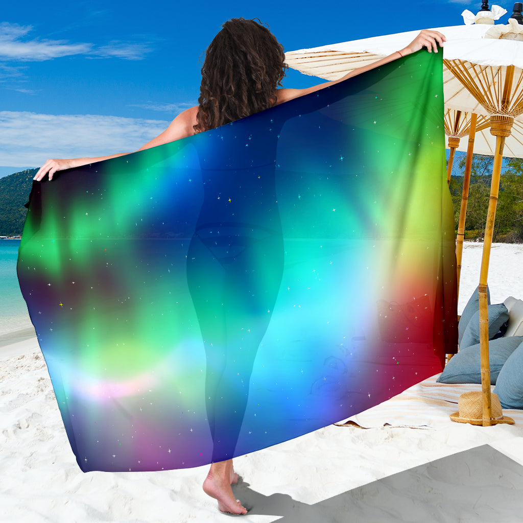 Aurora Borealis Pattern Print Design 02 Sarong Pareo Wrap