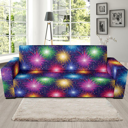 Firework Colorful Print Design LKS301 Sofa Slipcover