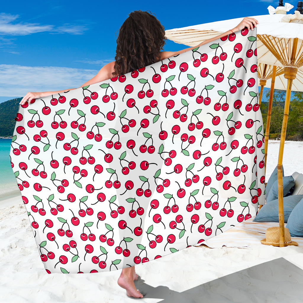 Cherry Pattern Print Design 03 Sarong Pareo Wrap